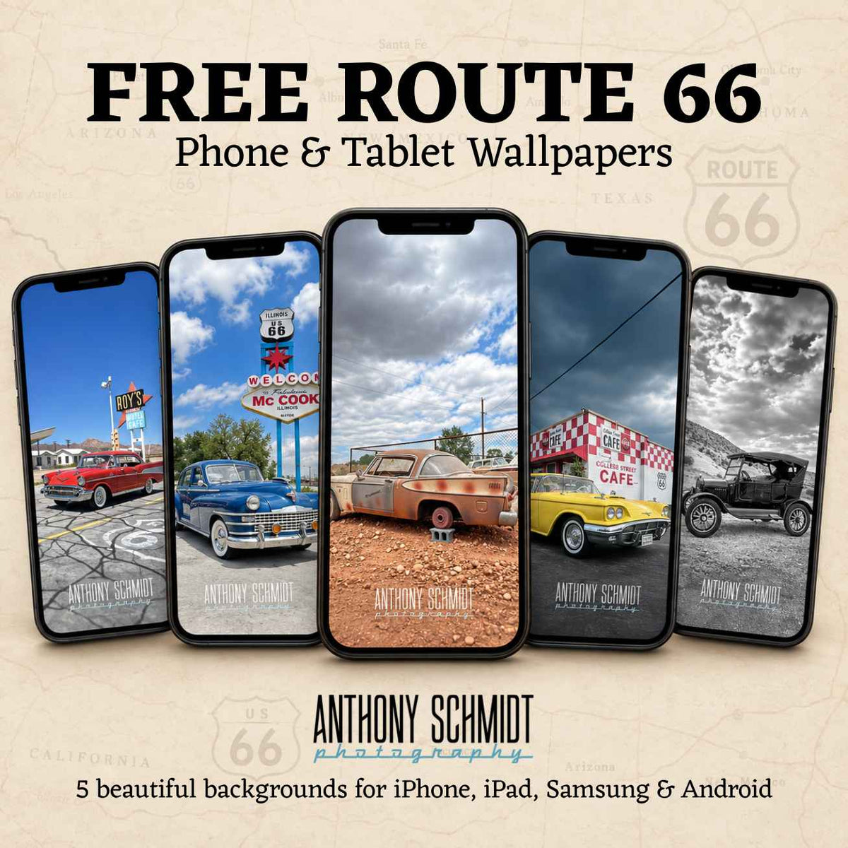 Route 66 in Your Pocket: Free Phone & Tablet Wallpaper Pack