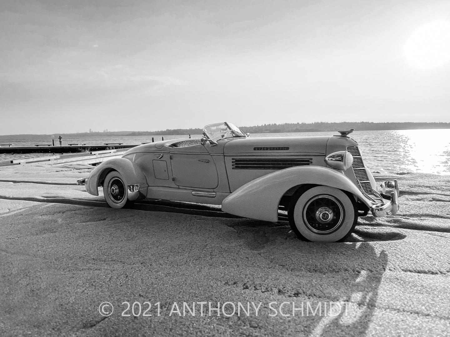 1935 Auburn 851 B&W