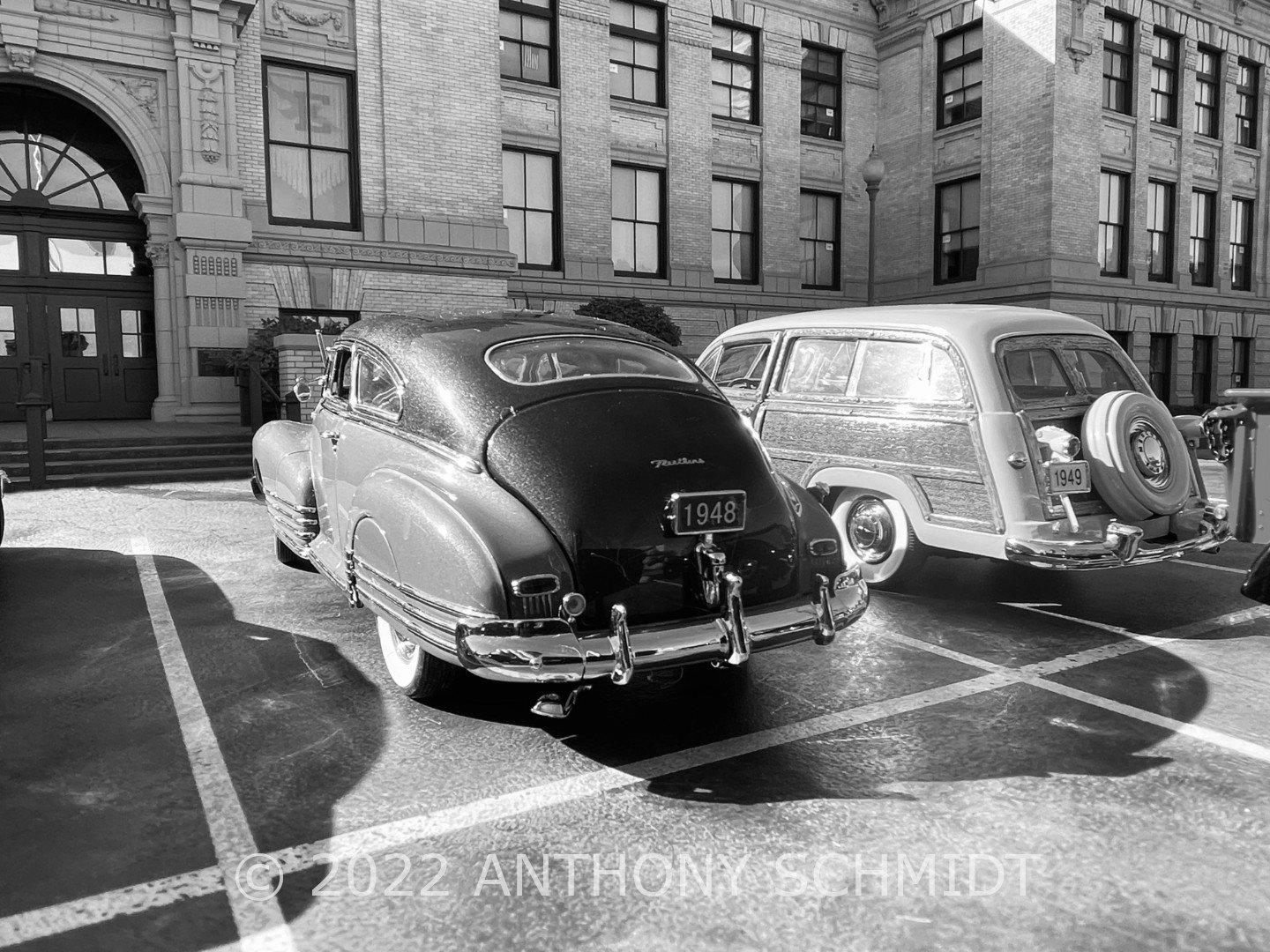 1948 Chevy Fleetline and 1949 Mercury Wagon