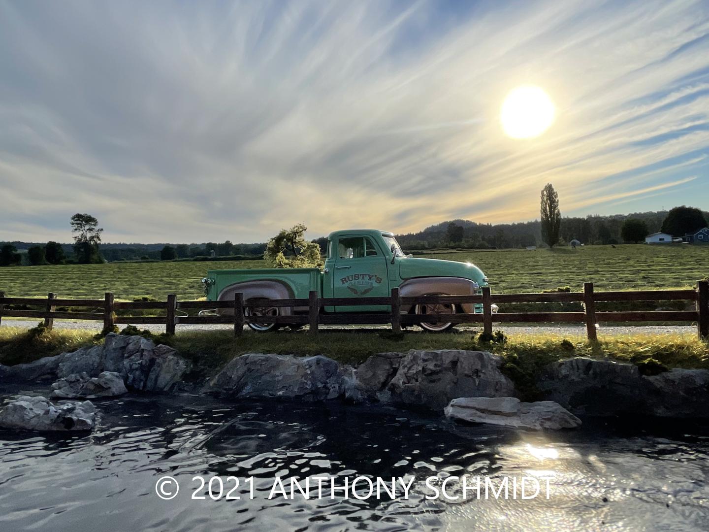 1953 Chevy 3100 by the River (1 of 2)