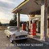 1957 Ford Thunderbird at the Gas Station